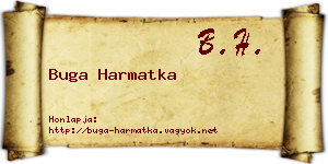 Buga Harmatka névjegykártya